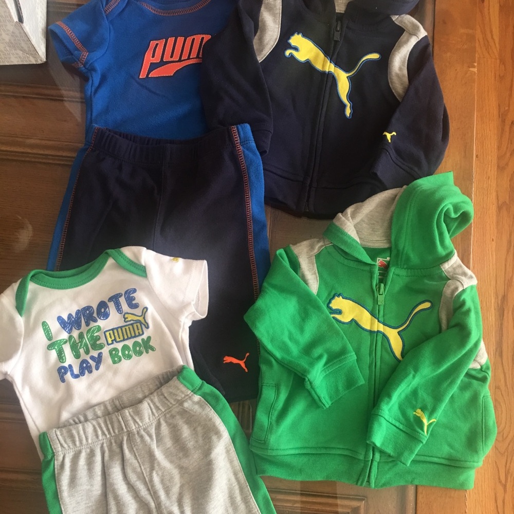 Lot of boys Puma outfits size 3-6 months